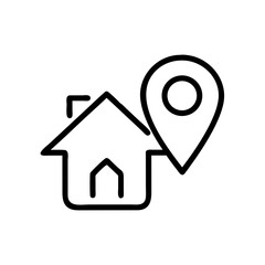 Aufkleber - Pin Location Icon Representing House Location and Property Mapping