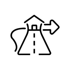 Aufkleber - Road Icon Representing Property Accessibility and Infrastructure Connection