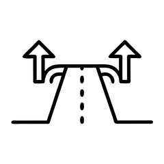Aufkleber - Road Icon Representing Property Accessibility and Infrastructure Connection