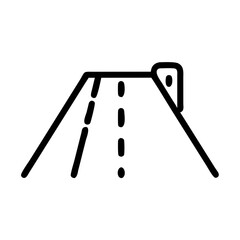 Aufkleber - Road Icon Representing Property Accessibility and Infrastructure Connection