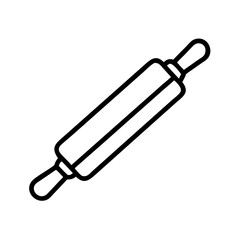 Poster - Rolling Pin Icon Representing Kitchen Tool for Baking and Dough Preparation