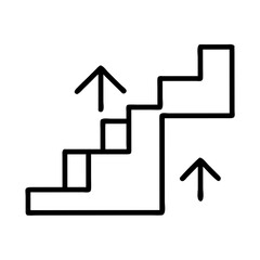 Poster - Staircase Icon Representing Real Estate Levels and Interior Structure