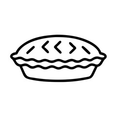 Poster - Whole Pie with Lattice Crust Icon Representing Baked Dessert and Pastry