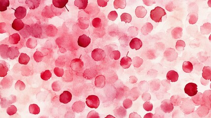 Poster - Abstract watercolor background with red and pink circles.