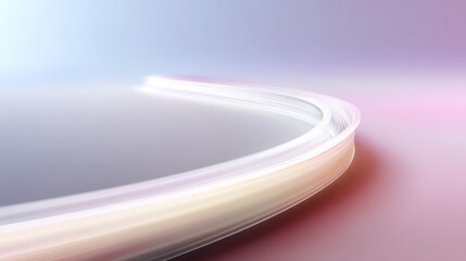 Aufkleber - Curved path illustrates user experience flow with glowing pastel waypoints. The minimalist gradient background enhances the overall abstract aesthetic
