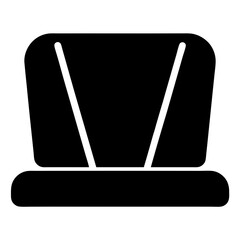 Poster - Simple black and white geometric design of a podium with angled lines