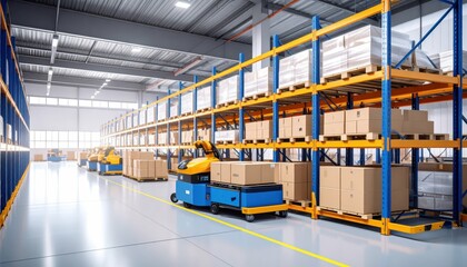 Poster - Sterile Warehouse Mezzanine with Robotic Pickers and Dust Particles
