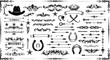 © Anomal - A large collection of old western design elements, embellishment, borders and divider lines.