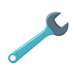 © Blitz - 2D flat vector illustration of Wrench, isolated on a white background.