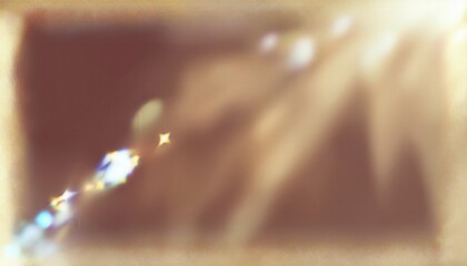 Leinwandbilder -  sunbeam bokeh overlay with golden light flares and soft lens glow for elegant web design, branding background, or print media texture