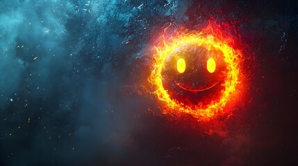 Poster - Fiery digital emotion wheel for AI powered sentiment analysis
