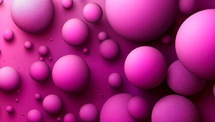 Aufkleber - Abstract pink spheres floating randomly against a smooth gradient background, illustrating depth and modern design