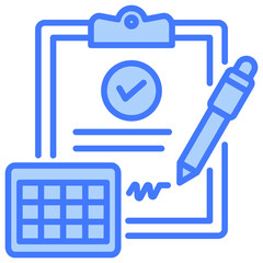 Poster - Contract Blue Icon