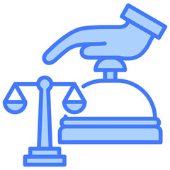 Poster - Legal Service Blue Icon