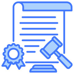 Poster - Legal Document Blue Icon