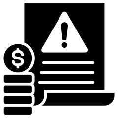 Poster - Debt Glyph Icon