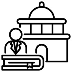Poster - Lawyer Line Icon