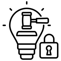 Poster - Intellectual Property Line Icon