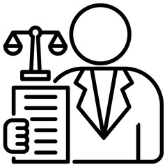 Poster - Attorney Line Icon