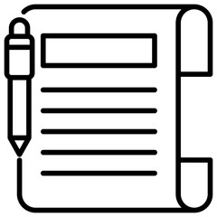 Poster - Article Line Icon