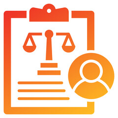 Poster - Lawsuit Glyph Gradient Icon