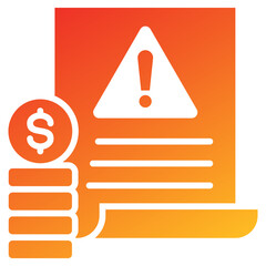 Poster - Debt Glyph Gradient Icon