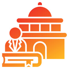 Poster - Lawyer Glyph Gradient Icon