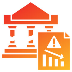 Poster - Bankruptcy Glyph Gradient Icon