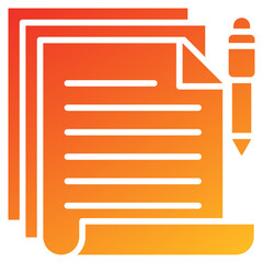 Poster - Sheet Glyph Gradient Icon