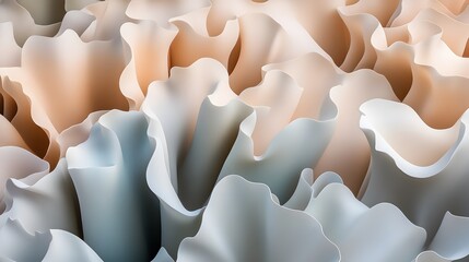 Wall Mural - Abstract Pastel Wave Background Soft 3D Render