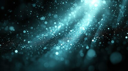 Abstract teal light bokeh