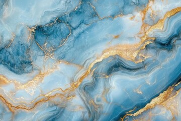 Poster - Luxury abstract marble wallpaper featuring blue and gold tones for elegant interiors, Abstract marble wallpaper background , luxury marble texture gold and blue tone
