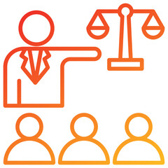 Poster - Representation Line Gradient Icon