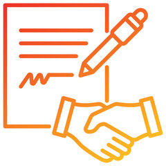 Poster - Agreement Line Gradient Icon