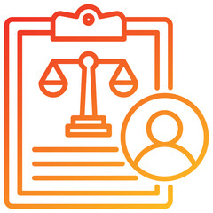 Poster - Lawsuit Line Gradient Icon