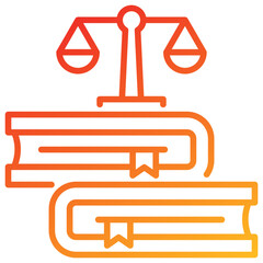 Poster - Law Book Line Gradient Icon