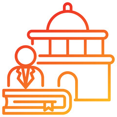 Poster - Lawyer Line Gradient Icon