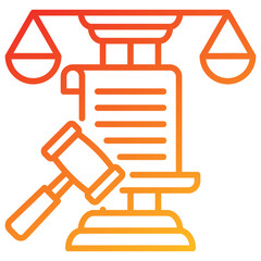 Poster - Law Line Gradient Icon