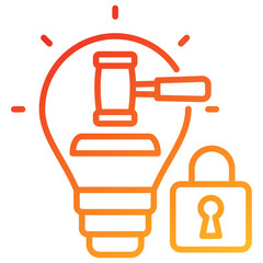 Poster - Intellectual Property Line Gradient Icon