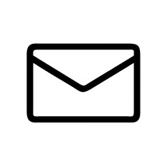 Poster - Illustration of a black email envelope icon for mail message contact and newsletter design element vector
