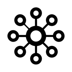 Poster - Network connection data hub node link structure system diagram technology information internet web
