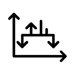 Poster - Diagram graph chart data analysis information arrows up down right left direction growth decline trend