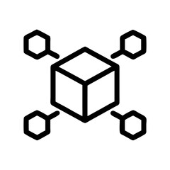 Poster - Cube network connection icon vector illustration networking system technology data transfer online