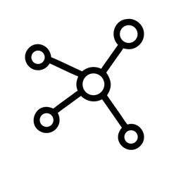 Poster - Molecule connection network structure diagram icon node link atom science chemistry biology physics 90