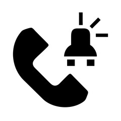 Poster - Ringing phone call notification icon vector illustration for communication and alert design needs