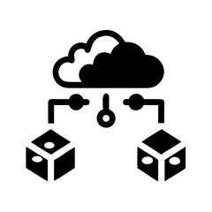 Poster - Cloud computing network data storage server database information technology system architecture diagram