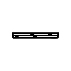 Poster - Illustration of a simple black horizontal bar graphic design element vector image isolated art