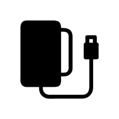 Poster - External hard drive usb connection for data storage and backup vector icon illustration