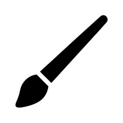 Poster - Black paint brush icon vector illustration for painting art design drawing and creativity