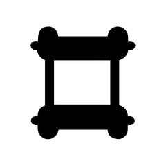 Poster - Simple black and white cart icon illustration for graphic design projects and presentations use cases